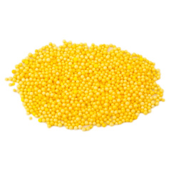Шарики пенопласт 2-4 мм желтые 10гр