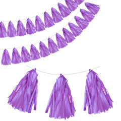 Гирлянда Тассел, Сиреневый, 35*12 см, 12 листов.